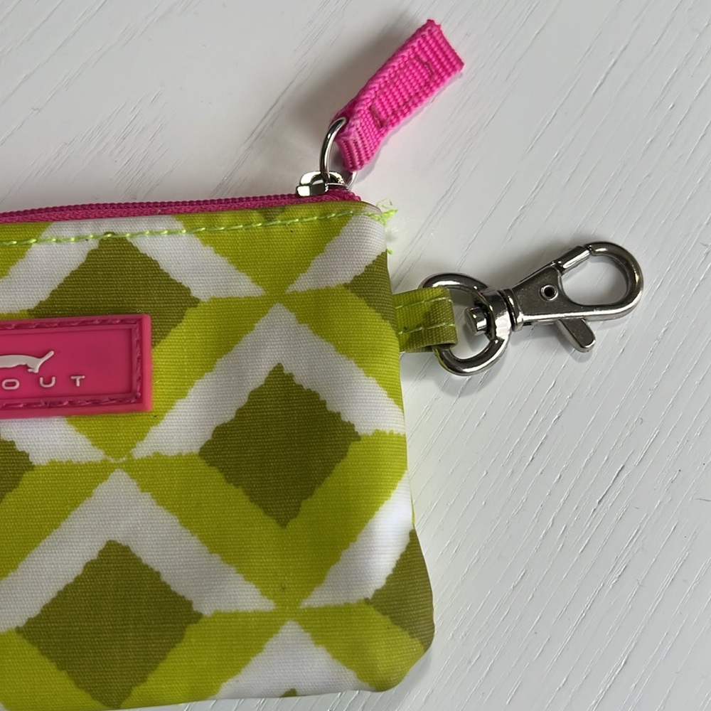 SCOUT idkase keychain clip wallet White Pink Green - Picture 6 of 8